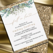 Invitation Chute en amour Élégant mariage Citrouille d'or