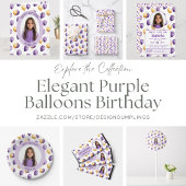 Carte Ballons violets