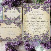 Poster Plat de paon violet et vert Graphique 12 tableaux