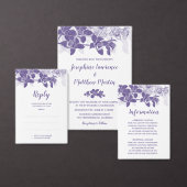 Élégant Faire-part de mariage d'orchidée violette (Personnalisez la collection de ce créateur indépendant.)