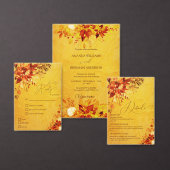 Elegante Waterverf rode en gouden poinsettia bruil Bedankdoosjes (Personaliseer de collectie van deze zelfstandige maker.)