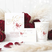 Invitation Elegant Red Bow She's Tying The Knot Bridal Shower