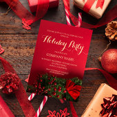 Étiquette Élégante Typographie Script Business Holiday Red