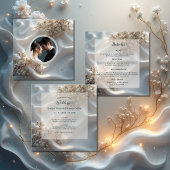 Invitation Elegant romantic babys breath floral wedding