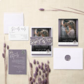 Carte De Placement Mariage élégant couleur violet foncé aquarelle mer (Personnalisez la collection de ce créateur indépendant.)