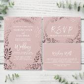 Invitation Élégant Rose Gold et rose Mariage rond (Personnalisez la collection de ce créateur indépendant.)