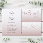 Menu du Mariage or Rose moderne simple (Personnalisez la collection de ce créateur indépendant.)