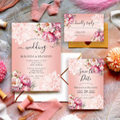 Elegante Bloemen Kant Acryl bruiloft uitnodiging Acryl Uitnodigingen