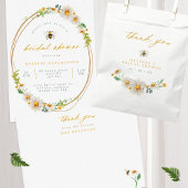 Elégant Bee and Daisies Bridal Shower Invitation