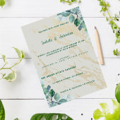 Faire-part de mariage horizontal Eucalyptus Vert S