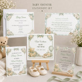 Porte-clés de la baby shower ourson boho