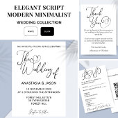 Écriture Élégante Moderne Table de Mariage Minimal