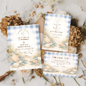 Carte De Remerciements Elegant Seaside Shell Wedding