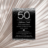 Serviette En Papier Glam Silver Diamonds 50e anniversaire