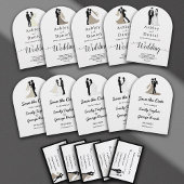 Invitations En Acrylique Moderne simple noir & blanc Mariage de bouquet nup