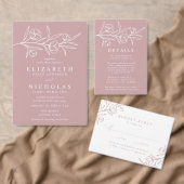 Numéro De Table Mariage Rose floral Dusty (Personnalisez la collection de ce créateur indépendant. )