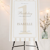 Invitation élégante pour le 1er anniversaire avec