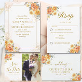 Serviette En Papier Chic wedding with Orange Flowers