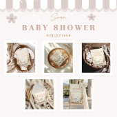 Invitation En Aluminium Élégant Baby shower floral du lac des Cygnes