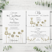 Élégant minimalisme floral or doux intemporel (Personnalisez la collection de ce créateur indépendant.)