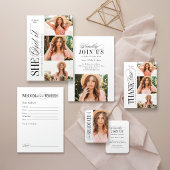 Carte D'accompagnement Mini Elegant Timeless Typography Photo Graduation