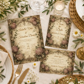 Save The Date Mariage Élégant Vintage Hydrangea