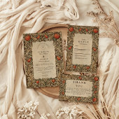 Elegante granaatappel bruiloft bedankkaart