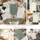 Elegante Sage Green Vintage Trouwtafel Nummer