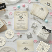 Carte Conseil Elégante Tea Party Vintage