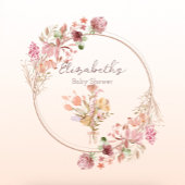 Sachets En Papier Élégant Baby shower de couronne Fleur sauvage