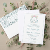 Roos Crest Script Bruiloft Retouradres Etiket (Personaliseer deze collectie van deze onafhankelijke maker. Test)