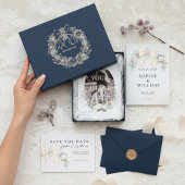 Winter Floral Photo Save The Date