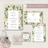 Programme Elégant Blanc Bleu Peony Garden Mariage