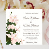 Elégante invitation de mariage avec Hibiscus Flowe