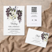 Save The Date Blanc Lily & Plum Floral Mariage Enregistrer La Da (Personnalisez la collection de ce créateur indépendant. )