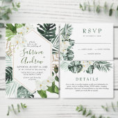 Save The Date Elégant Mariage de verdure Bohème Orchidée Blanche (Personnalisez la collection de ce créateur indépendant.)