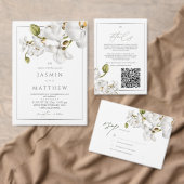 Cartons Réponse Orchids Frame Elegant Tropical Wedding (Personnalisez la collection de ce créateur indépendant. )