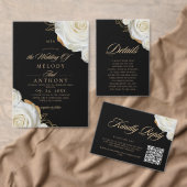 Invitation Mariage Rose Blanche Chic Moderne (Personnalisez la collection de ce créateur indépendant. )
