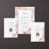 Elégant Mariage Floral Peony Enregistrer La Carte  (Personnalisez la collection de ce créateur indépendant.)