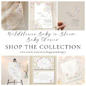 Invitation Bébé fleur sauvage dans le Baby shower en fleurs