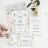 Save The Date Mariage Floral Fleur Sauvage Élégant