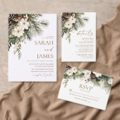 Programme Mariage Élégant Fleurs d'Hiver Pins (Personnalisez la collection de ce créateur indépendant. )