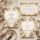 Save The Date Mariage Élégant d'Hiver