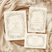 Save The Date Élégant Mariage de fougère des bois