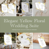 Elegant Yellow Wedding Menu