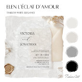 Carte de menu de mariage simple blanc