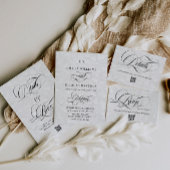 Invitations En Acrylique Script romantique Mariage noir et blanc