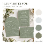Save The Date Vert sauge Simple Élégant