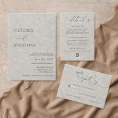 Invitation Mariage photo blanc moderne gris clair (Personnalisez la collection de ce créateur indépendant. )