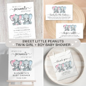 Serviette En Papier Joli éléphant garçon fille jumeaux Baby shower